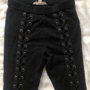 Lace up leggings